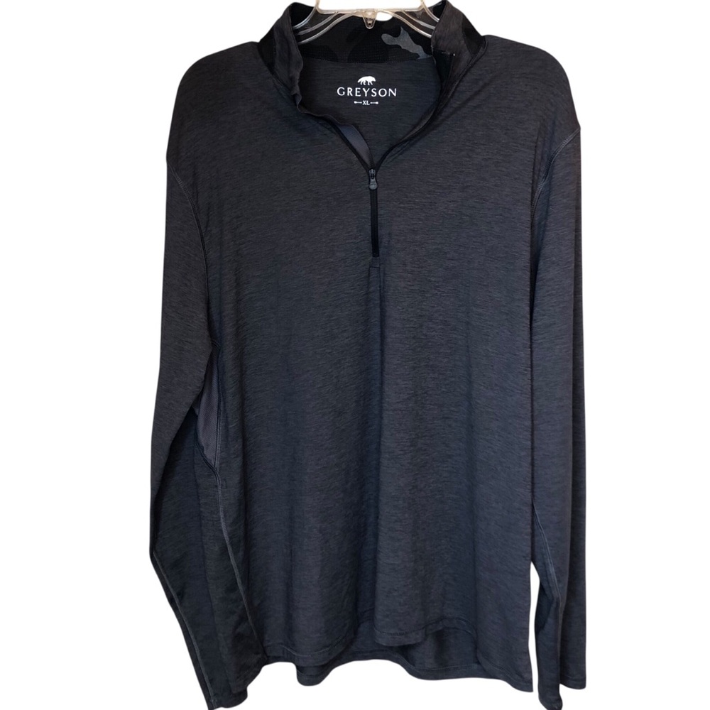 Greyson Guide Sport Quarter Zip Pullover Mens XL Charcoal Heather Cooling Golf